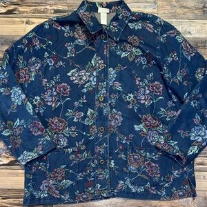 Vintage BonWorth with Embroidered Floral Denim Jacket